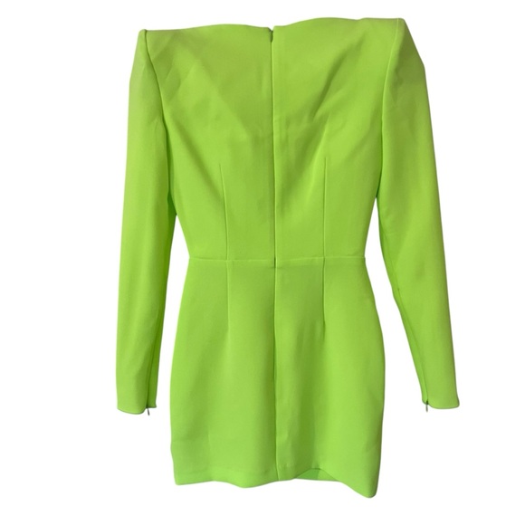 Alex Perry Dale Stretch Crepe Corset Potrait Dress in Lime sz 8 UK 4 US - Picture 5 of 8
